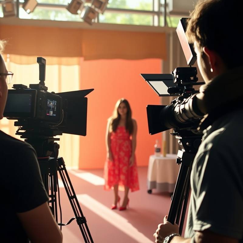 Image du tournage de la publicité pour 'Parfum d'Été'